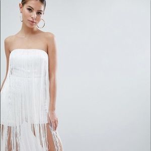 Sequin and fringe romper